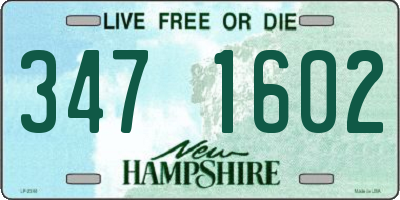 NH license plate 3471602
