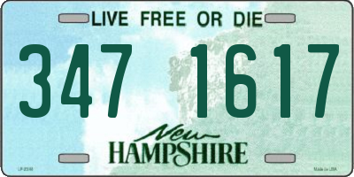 NH license plate 3471617