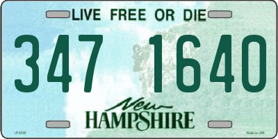 NH license plate 3471640