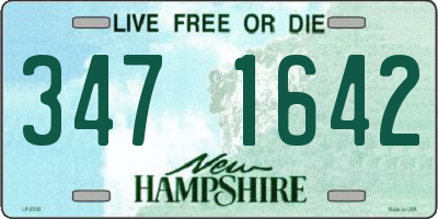 NH license plate 3471642