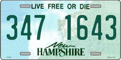 NH license plate 3471643