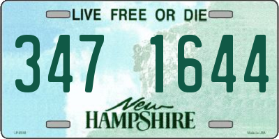 NH license plate 3471644