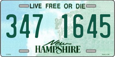 NH license plate 3471645