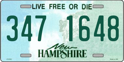 NH license plate 3471648