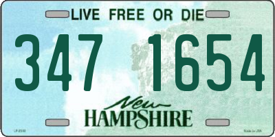 NH license plate 3471654