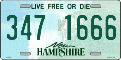 NH license plate 3471666