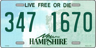NH license plate 3471670