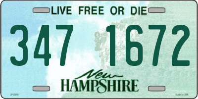 NH license plate 3471672