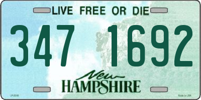 NH license plate 3471692
