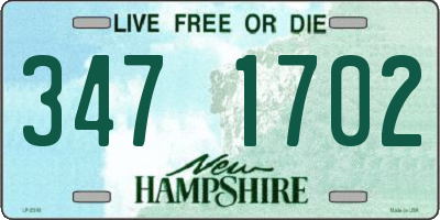 NH license plate 3471702
