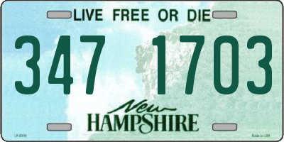 NH license plate 3471703