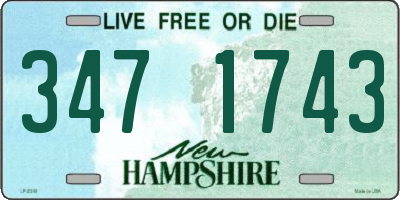 NH license plate 3471743
