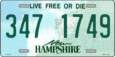 NH license plate 3471749