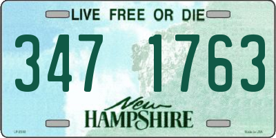 NH license plate 3471763