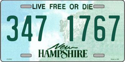 NH license plate 3471767