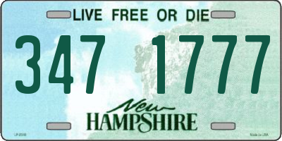 NH license plate 3471777