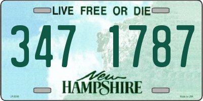 NH license plate 3471787