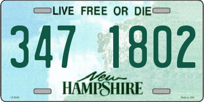 NH license plate 3471802