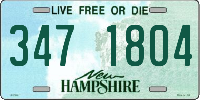 NH license plate 3471804