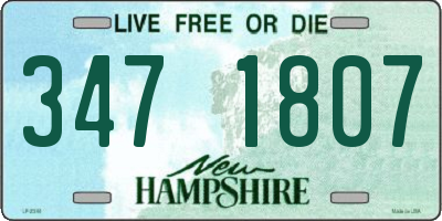 NH license plate 3471807
