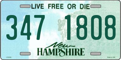 NH license plate 3471808
