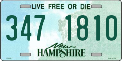 NH license plate 3471810