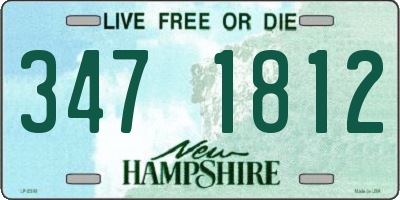 NH license plate 3471812