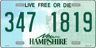 NH license plate 3471819