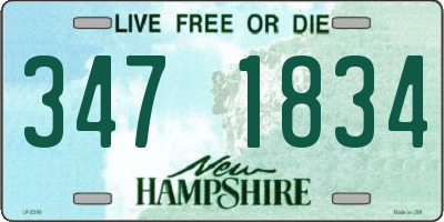 NH license plate 3471834