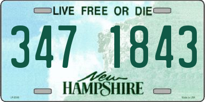 NH license plate 3471843