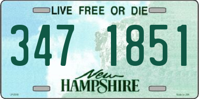 NH license plate 3471851