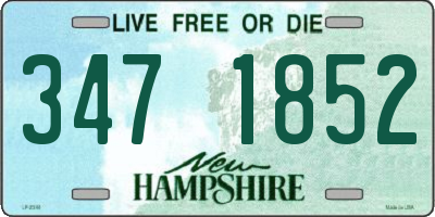 NH license plate 3471852