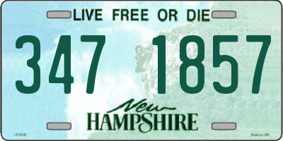 NH license plate 3471857