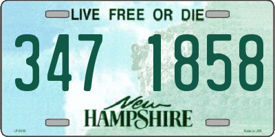 NH license plate 3471858