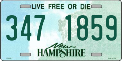 NH license plate 3471859
