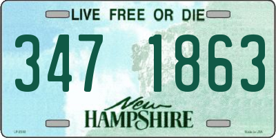 NH license plate 3471863