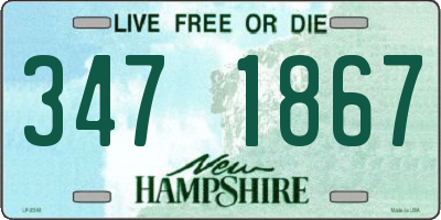 NH license plate 3471867