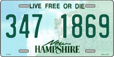 NH license plate 3471869