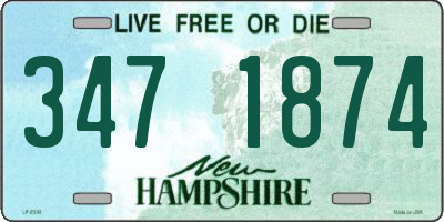 NH license plate 3471874
