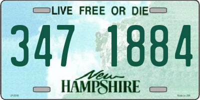 NH license plate 3471884