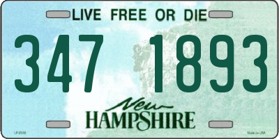NH license plate 3471893