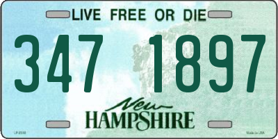 NH license plate 3471897