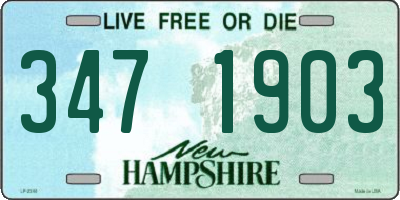 NH license plate 3471903