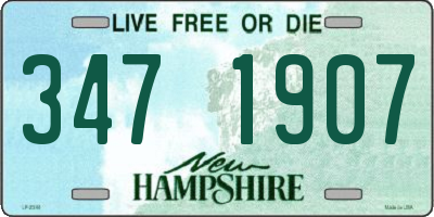 NH license plate 3471907