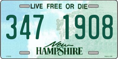 NH license plate 3471908