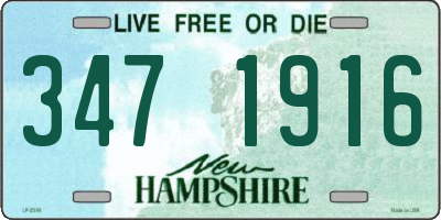 NH license plate 3471916