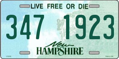 NH license plate 3471923
