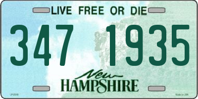 NH license plate 3471935