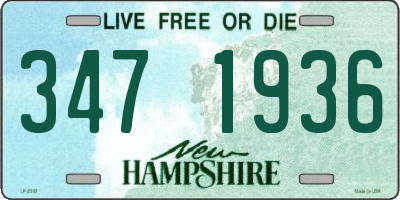 NH license plate 3471936