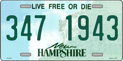 NH license plate 3471943